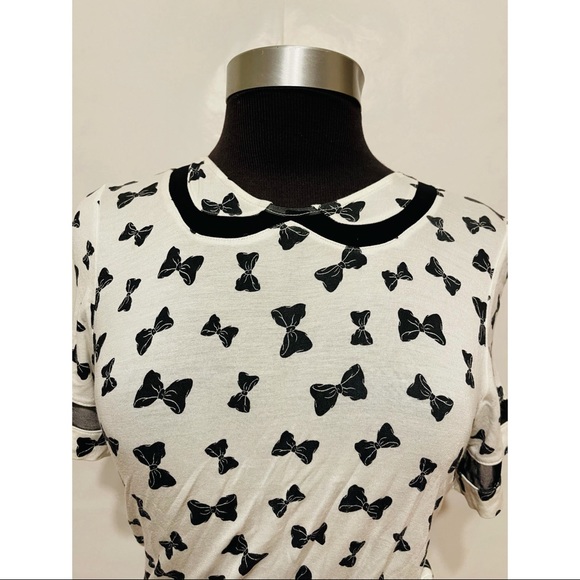 ASOS black & white bow print dress - Picture 2 of 4